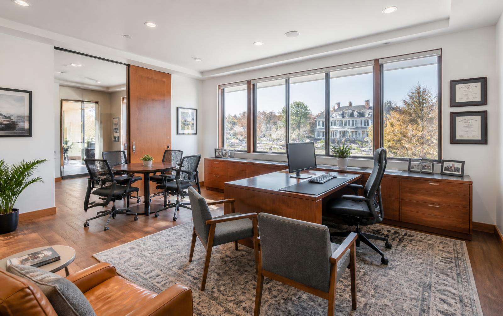 Private office suite interior in a New Hampshire office building